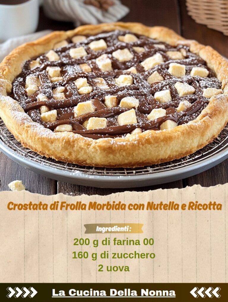 Crostata di Frolla Morbida con Nutella e Ricotta