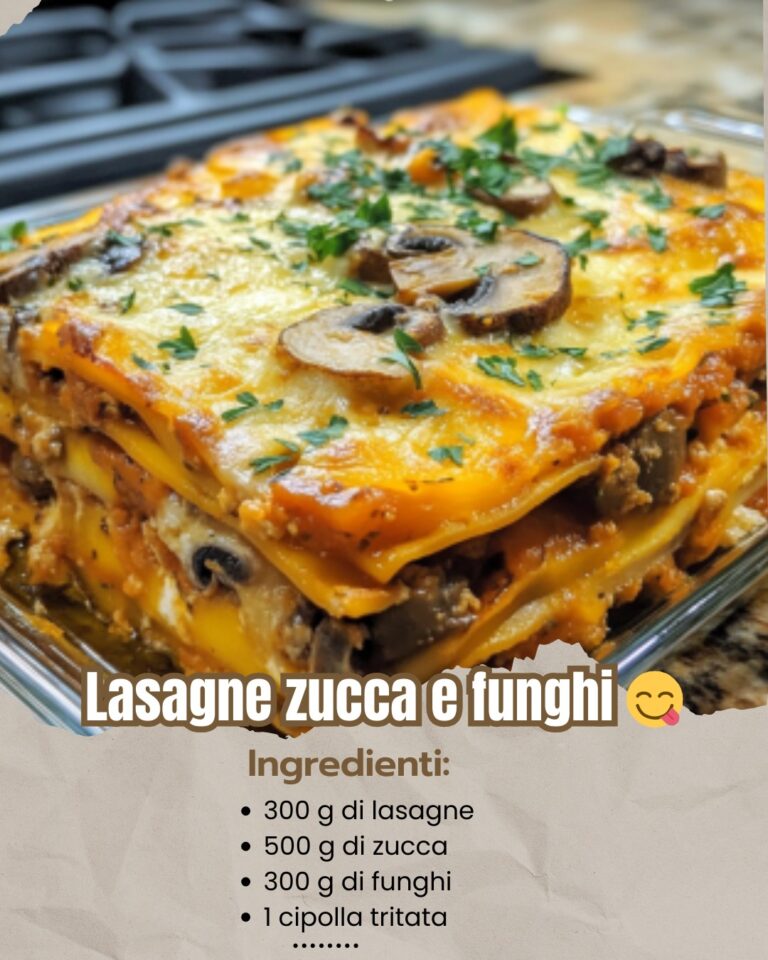 Lasagne zucca e funghi: