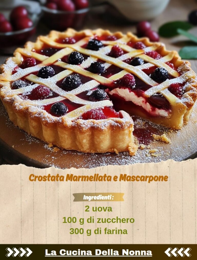 Crostata con Marmellata e Crema al Mascarpone
