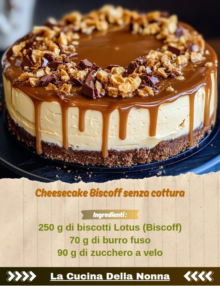 Ricetta facile della Cheesecake Biscoff senza cottura