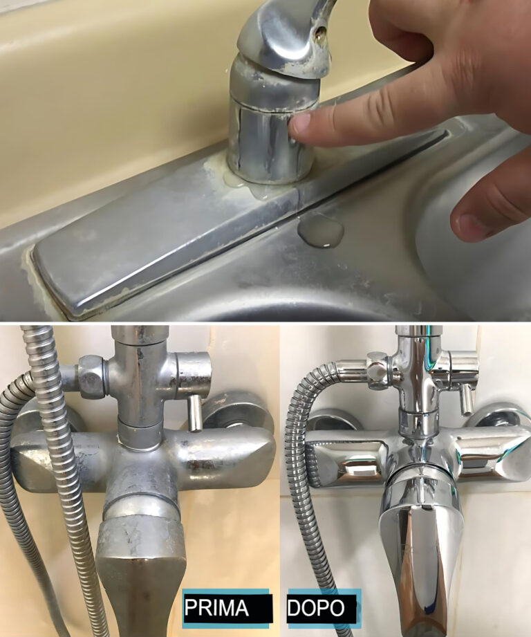 Pulire le macchie di acqua dura da un lavandino o da un rubinetto