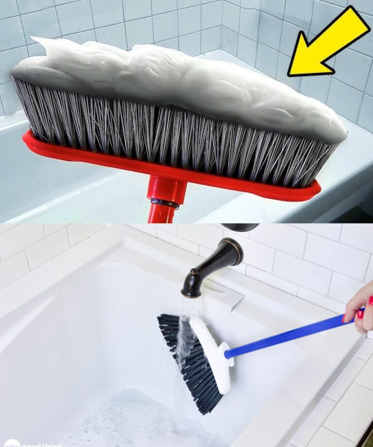 Suggerimento: provate ad applicare la schiuma da barba su uno straccio o una scopa. La vostra vasca da bagno risplenderà di pulizia