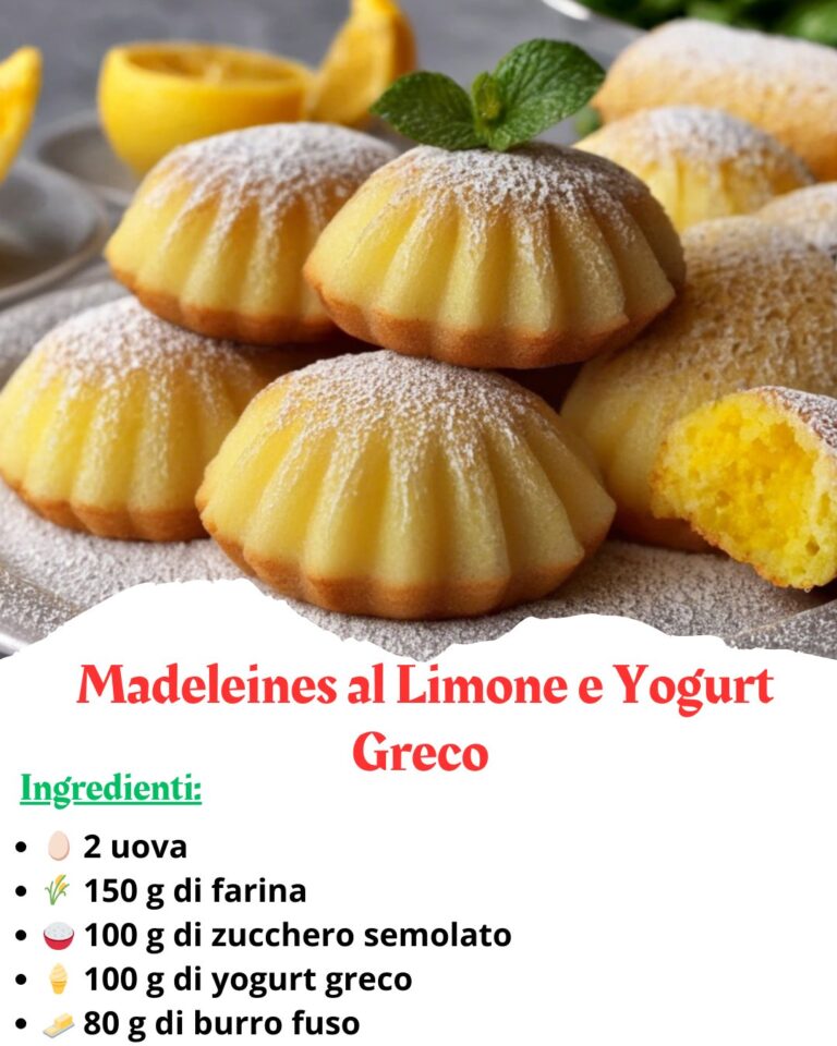 Madeleines al Limone e Yogurt Greco