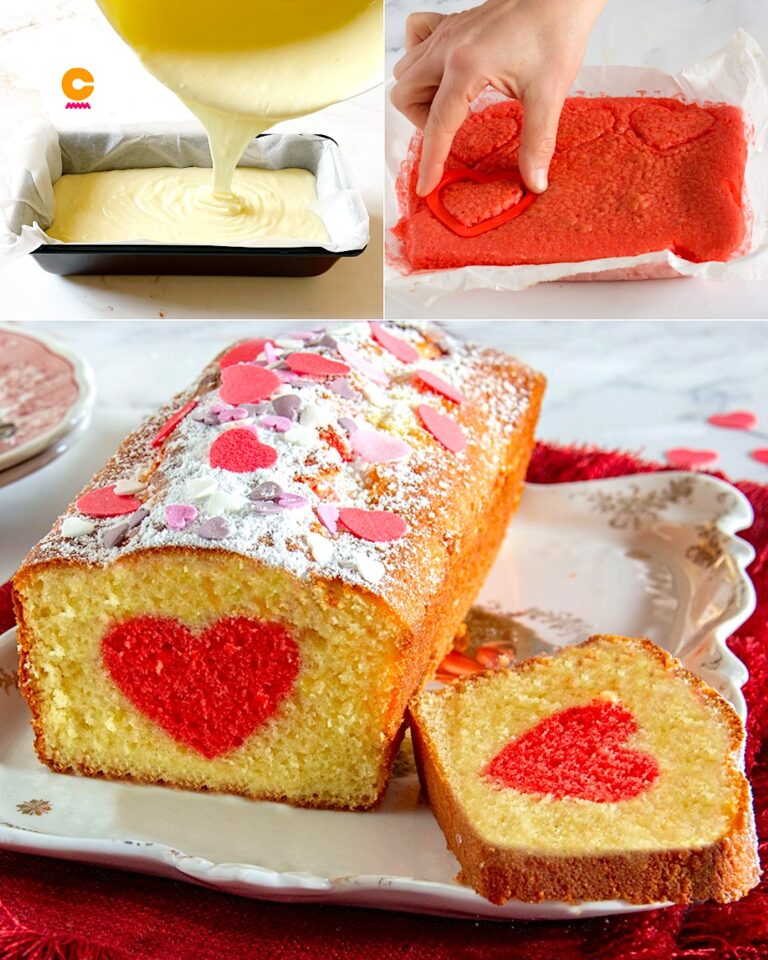 Plumcake con cuore: la ricetta romantica con la sorpresa al centro