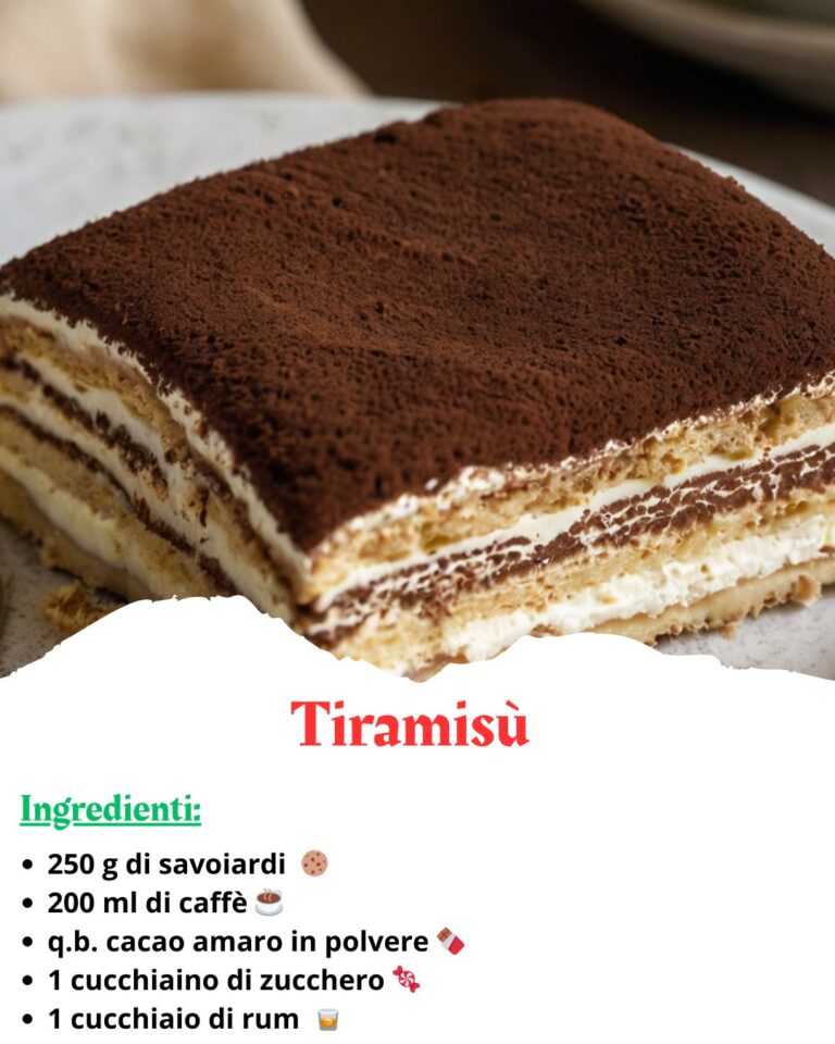 Tiramisù – Ricetta Classica con Savoiardi e Crema al Mascarpone
