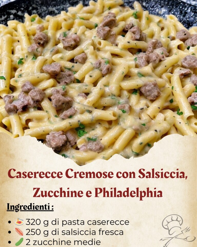 Caserecce Cremose con Salsiccia, Zucchine e Philadelphia