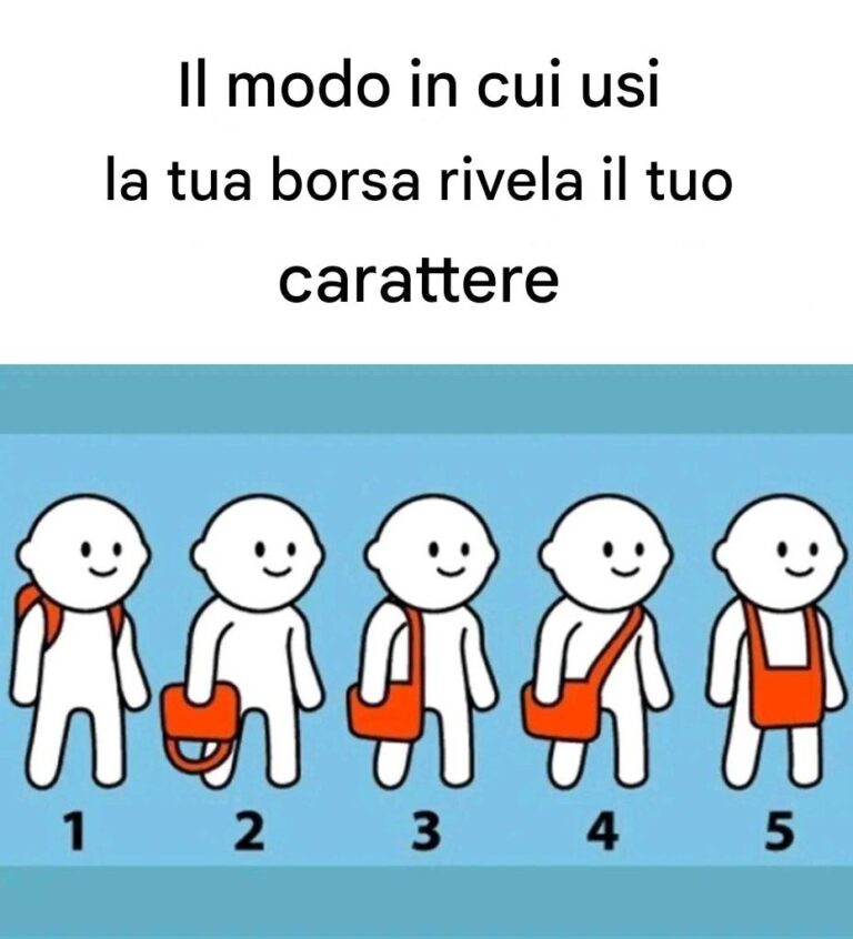 Il modo in cui utilizzi la borsa fornisce indizi sul tuo personaggio.