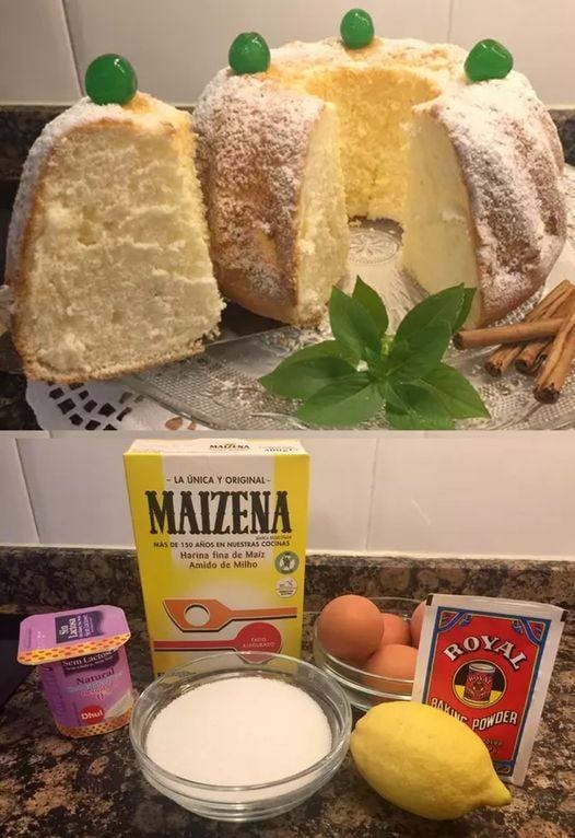 Torta di amido di mais e yogurt molto soffice