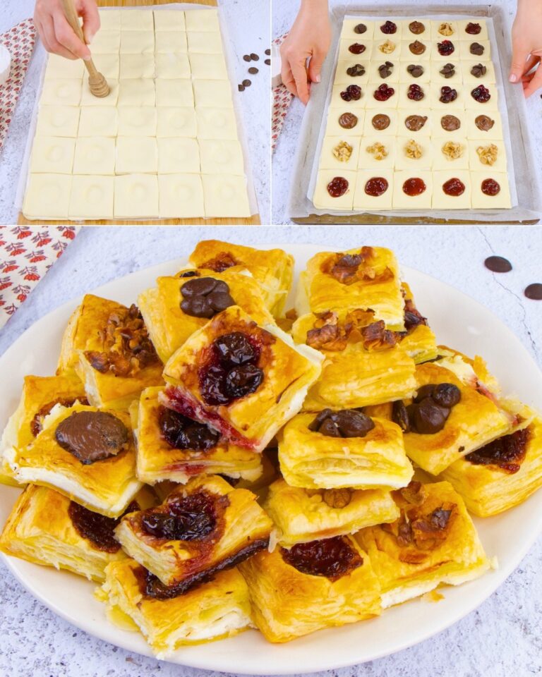 Quadrati di pasta sfoglia dolce: l’ideale quando hai voglia di qualcosa di appetitoso!
