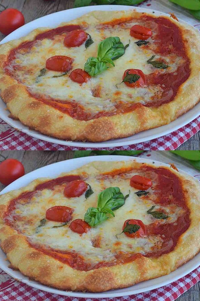 Pizza fatta in casa con 2 g di lievito