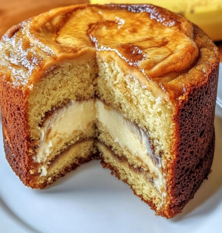 Torta di banana e formaggio cremoso