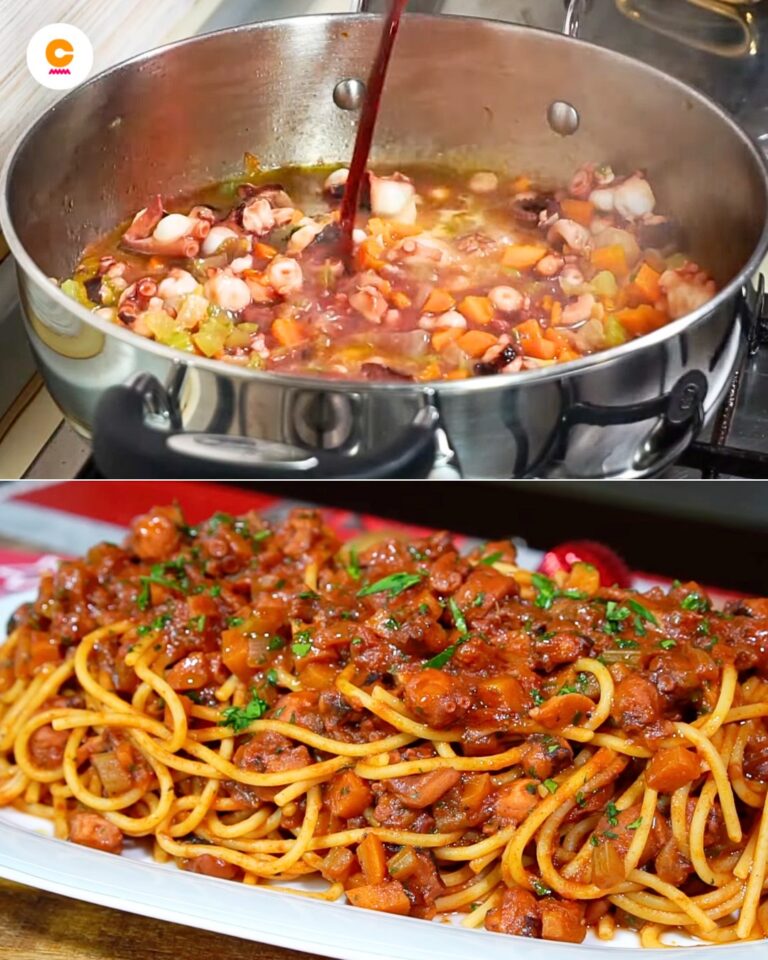 Spaghetti con ragù di polpo: il primo piatto da leccarsi i baffi