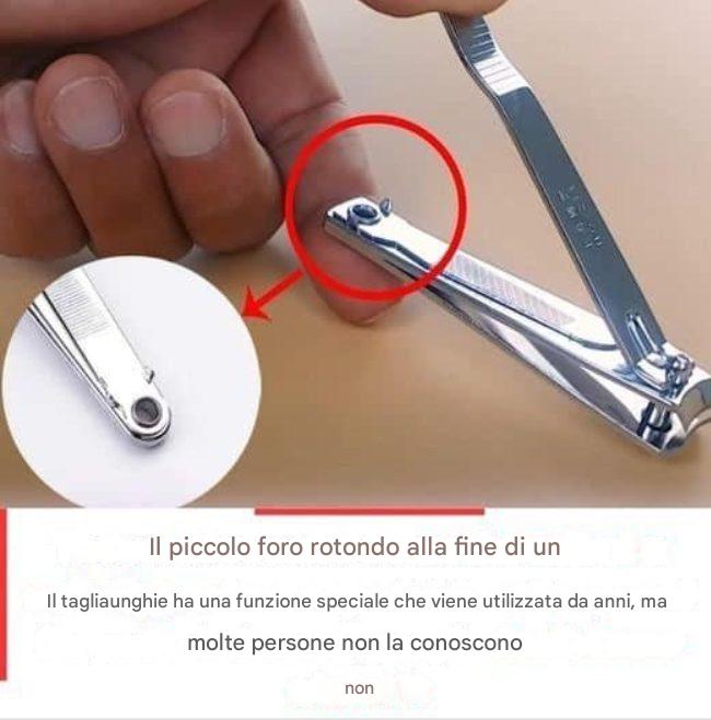 Il « piccolo foro rotondo » del tagliaunghie ha applicazioni speciali e potenti