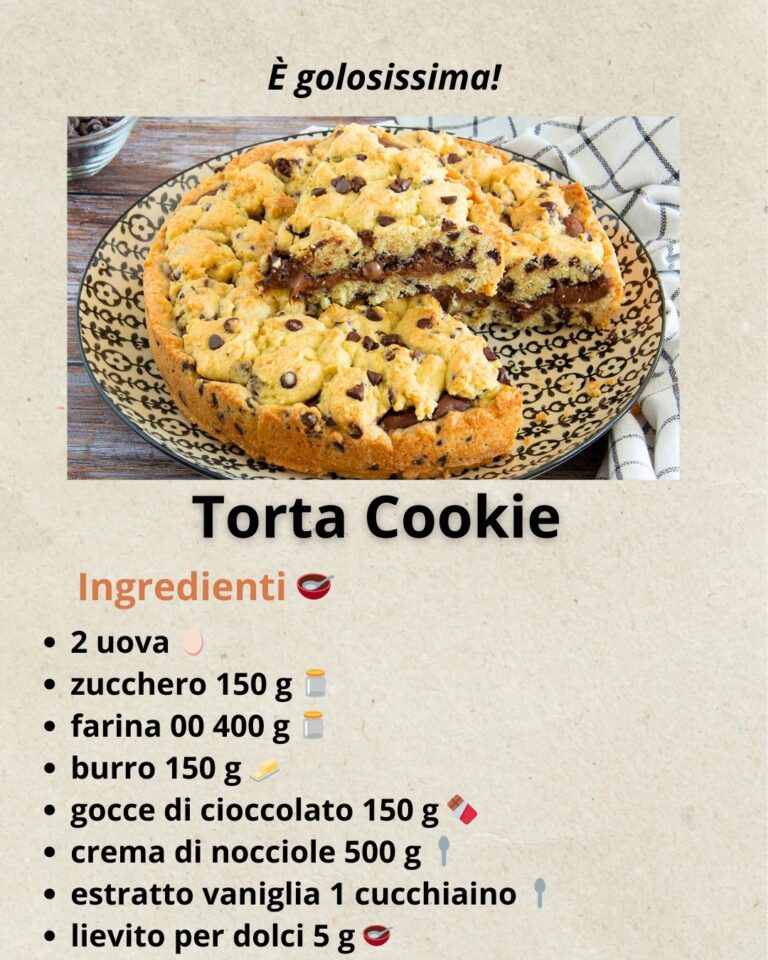 Torta cookie: la ricetta del dolce goloso ispirato ai celebri biscotti americani