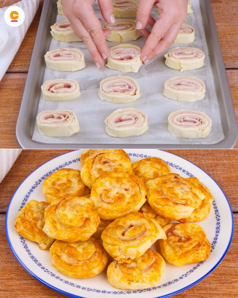 Girelle di pasta sfoglia salate