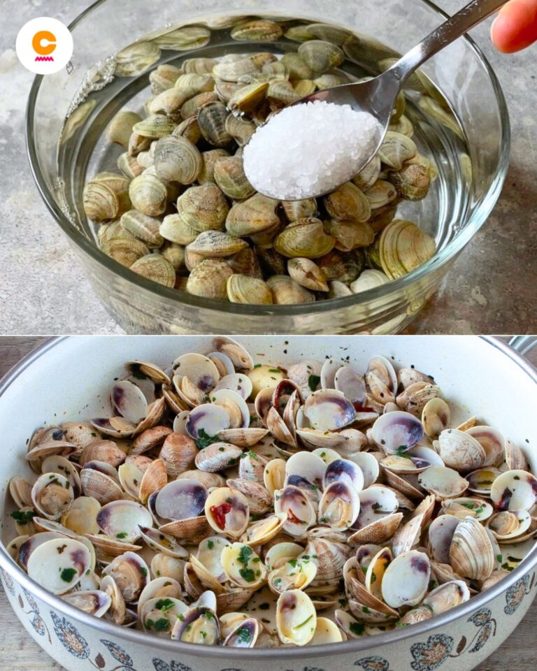 Come pulire le vongole: la guida con foto per spurgarle e rimuovere la sabbia