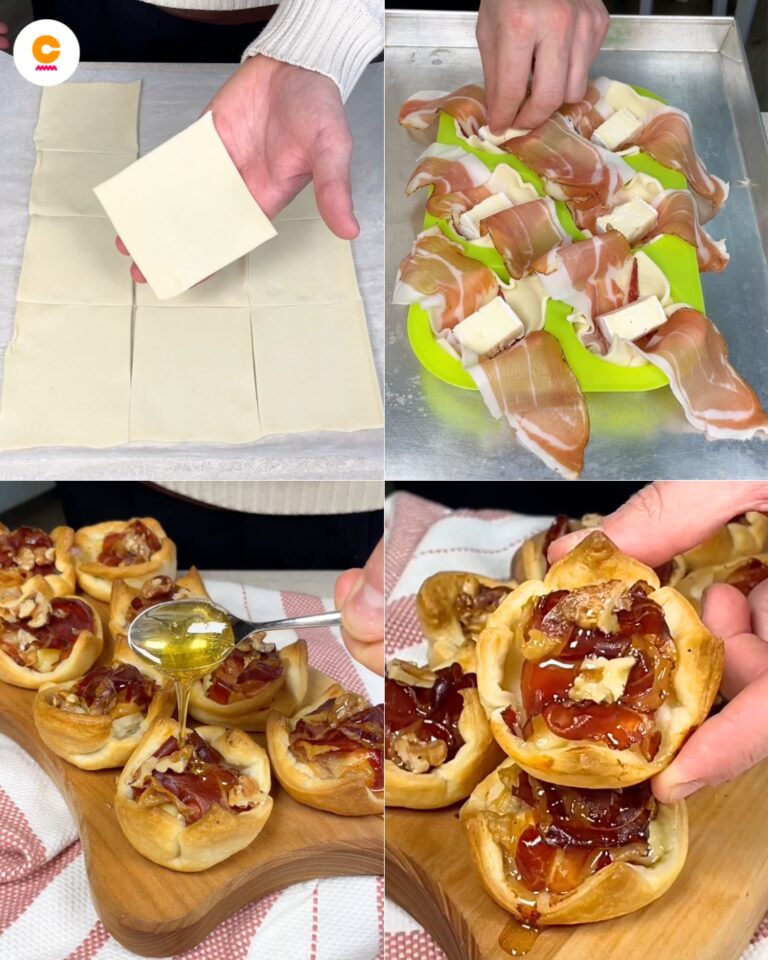Cestini di pasta sfoglia con brie e speck: la ricetta dell’antipasto veloce per le feste