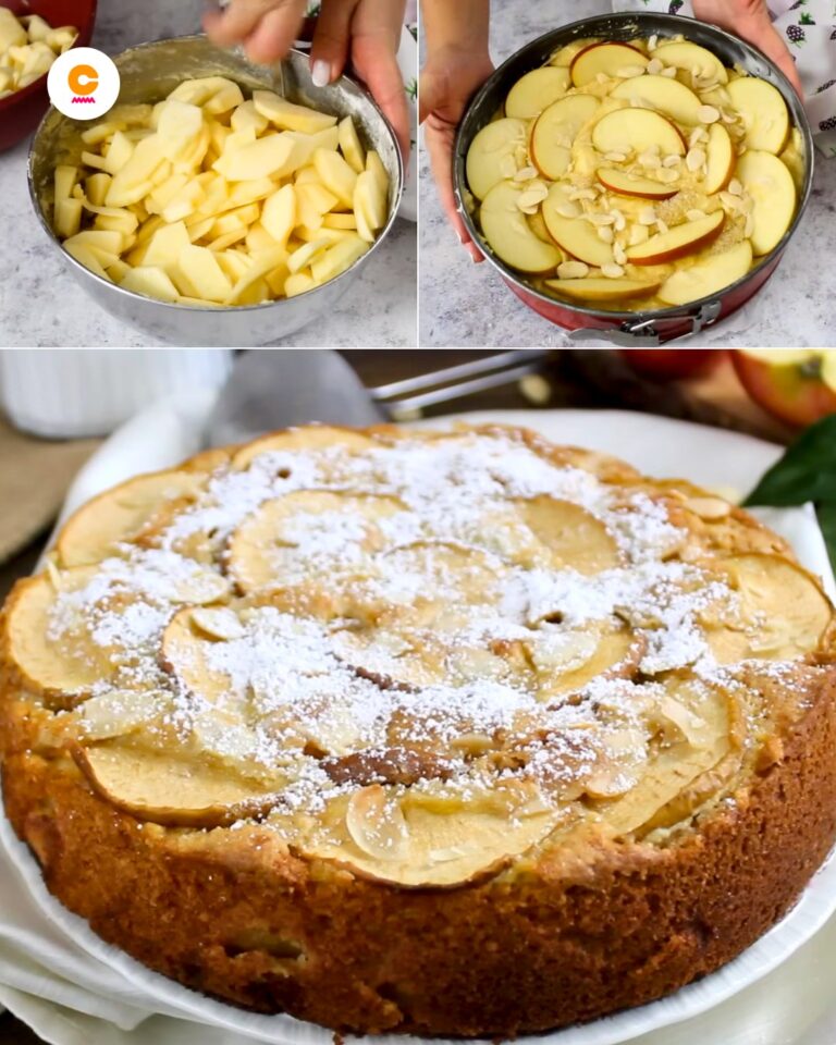 Torta di mele e farina di mandorle