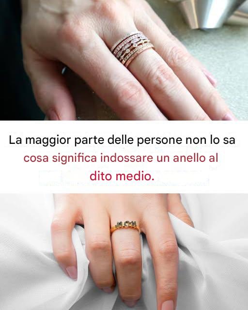 Perché alcune persone indossano l'anello al dito medio?
