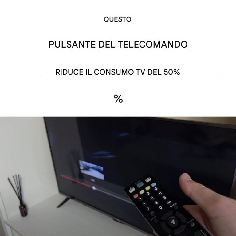 Questo pulsante sul telecomando riduce il consumo della TV del 50%
