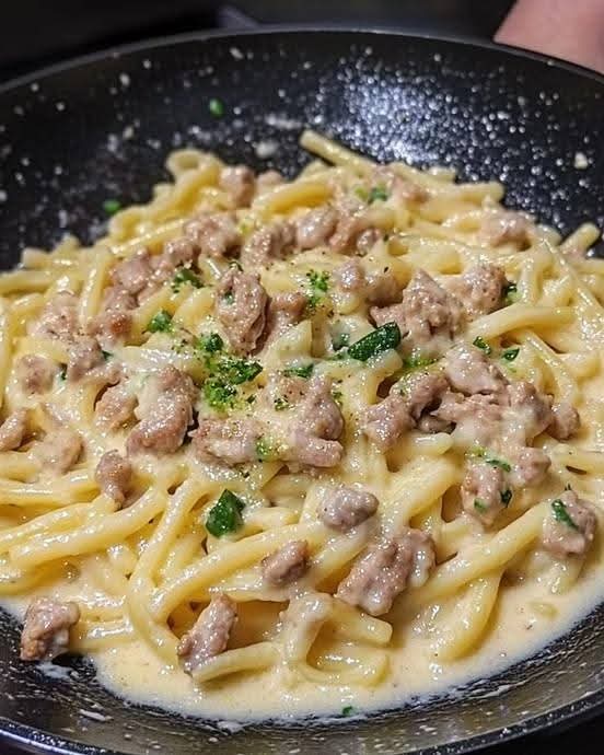 Caserecce con Salsiccia, Zucchine e Philadelphia