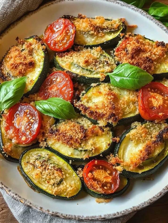 Fette di zucchine farcite: un'esplosione di freschezza e sapore in ogni morso! 🍅✨ Questa delizia al forno è perfetta per sorprendere i tuoi ospiti o semplicemente per goderti una cena sana e gustosa.