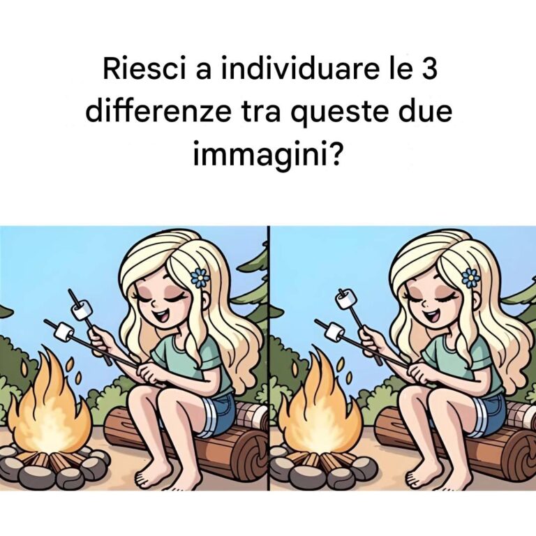 Riesci a trovare le 3 differenze tra queste due immagini in meno di 44 secondi?
