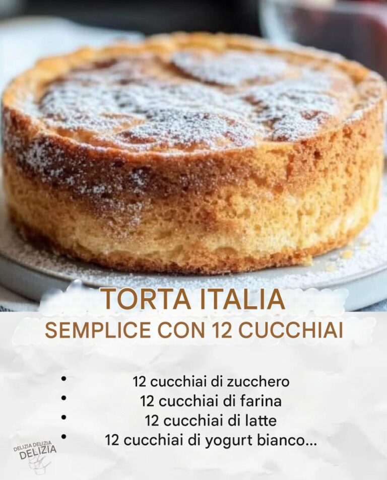 Torta italiana semplice con 12 cucchiai