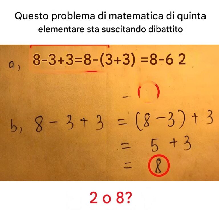 Riesci a risolvere questo problema di matematica di quinta elementare?