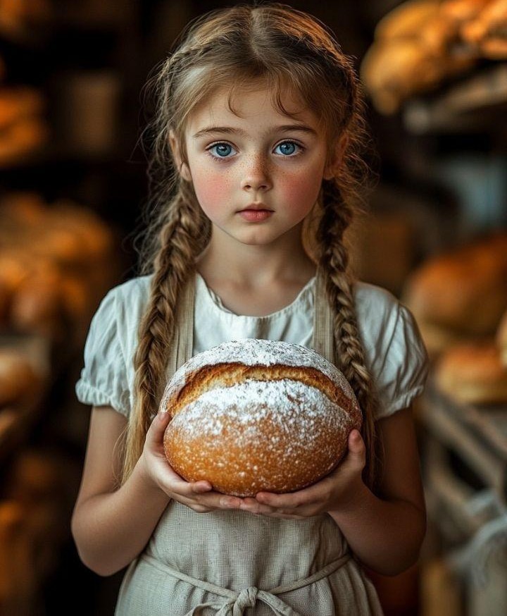 La ragazza affamata chiese al fornaio una fetta di pane, ma non la mangiò. Il fornaio fu sorpreso di scoprire il perché.