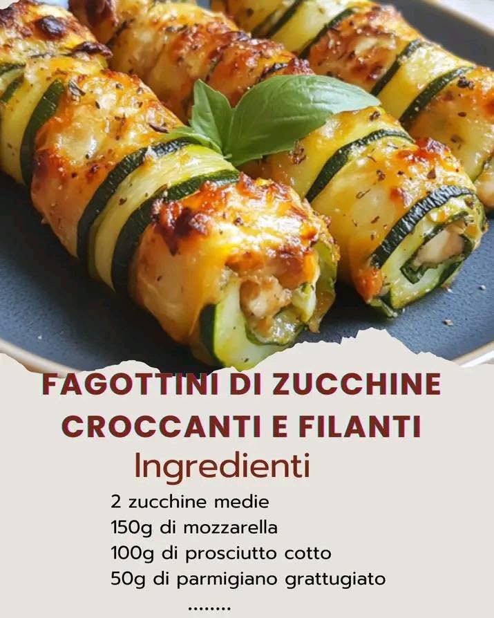 fagottini di zucchine croccanti e filanti