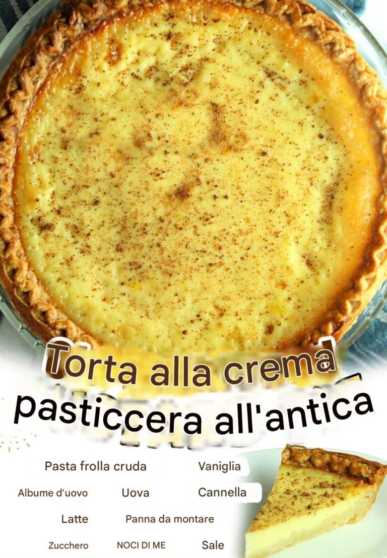 Torta alla crema pasticcera all'antica