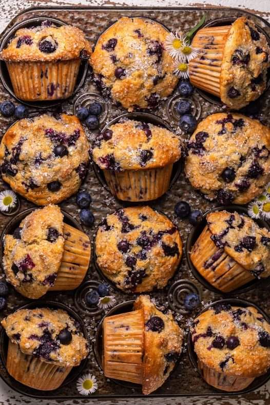 Muffin ai mirtilli e banana ultra soffici