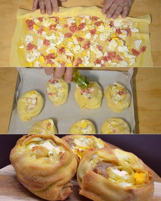 🥐 Rustici ripieni con salsiccia e ricotta