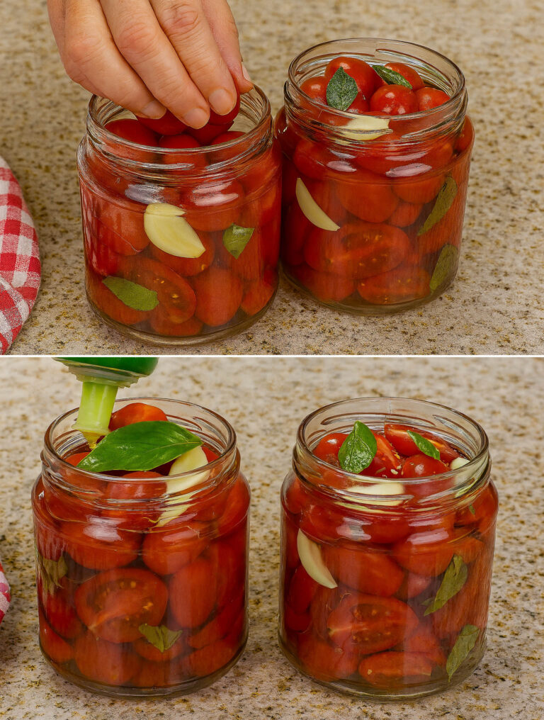 Altro che conserve complicate: questi pomodorini sott’olio si preparano in meno di un’ora e e li conservo per l’inverno!