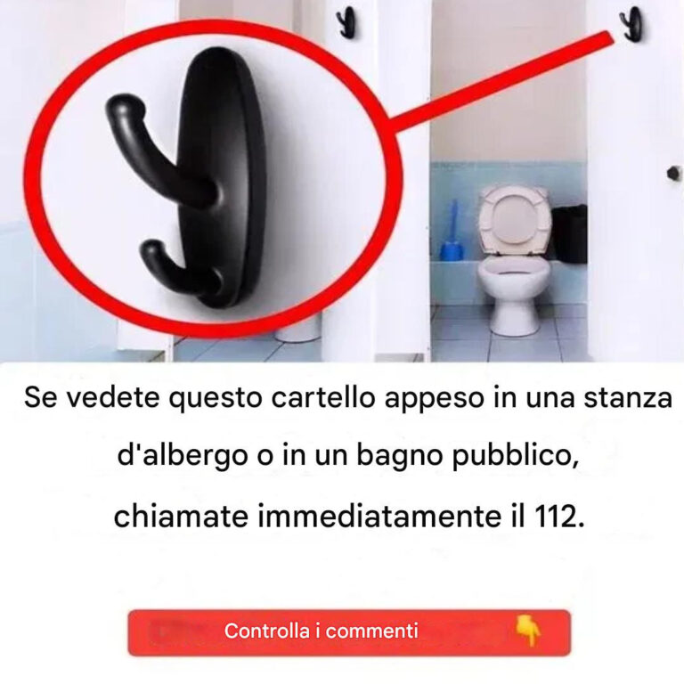 Se lo vedi appeso in una stanza d'albergo o in un bagno pubblico, chiama immediatamente il 911.
