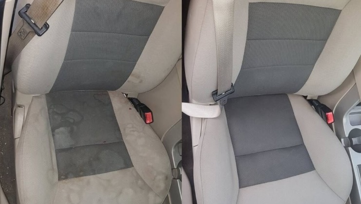 Macchie ostinate sui sedili dell’auto? Il trucco dell’autolavaggio per rimuoverle