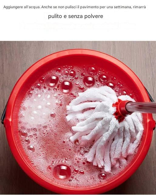 Aggiungere all'acqua. Anche se non pulisci il pavimento per una settimana