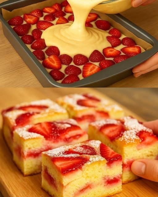 Torta soffice con fragole fresche