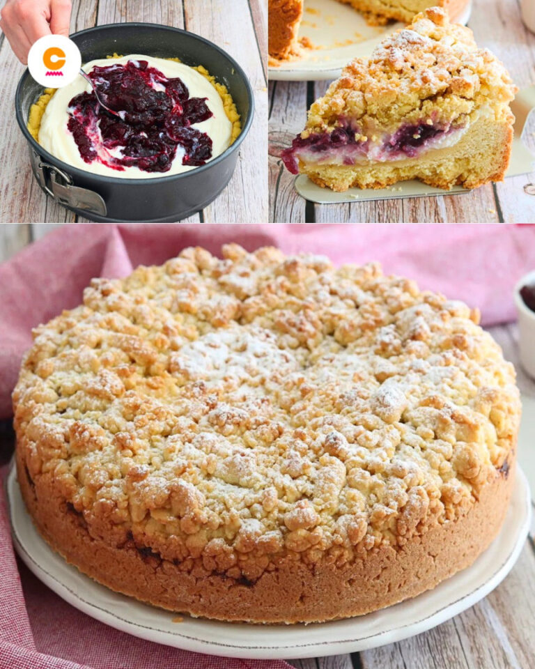 Sbriciolata ricotta e marmellata