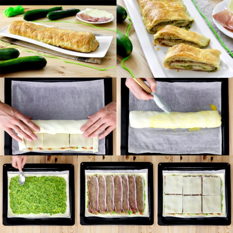 Strudel salato speck e zucchine