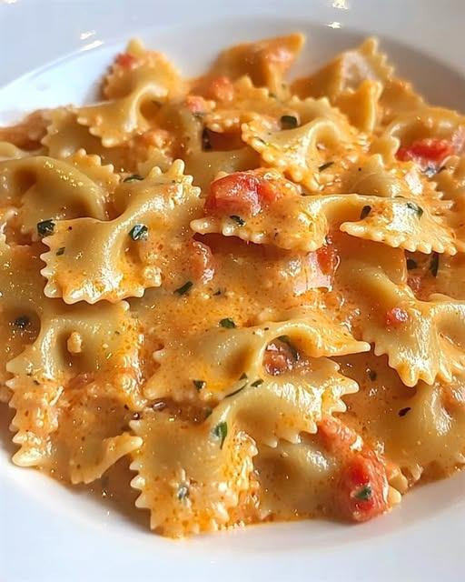 Farfalle con crema di peperoni
