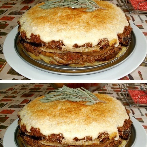 Moussaka o pasta di melanzane con carne