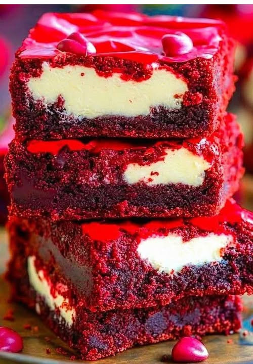 Brownies Red Velvet al Formaggio Cremoso