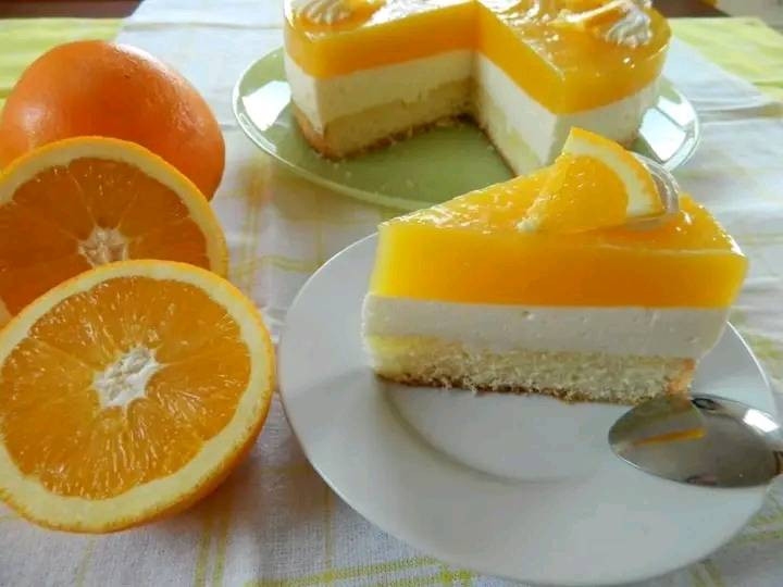 Torta specchio al mandarino