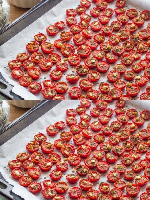 Pomodori ciliegini canditi al forno