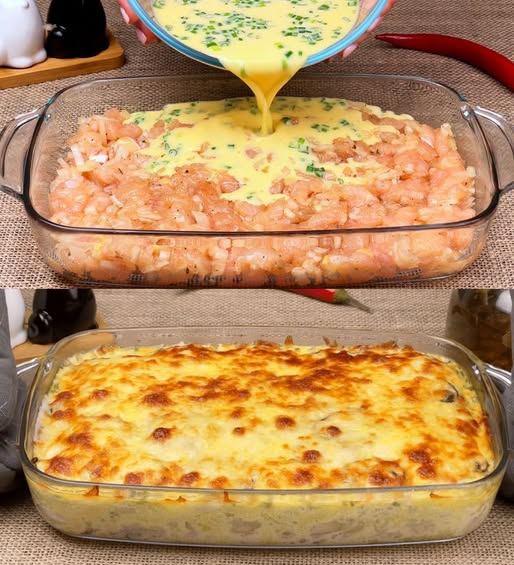 Semplicemente Schmackofatz così delizioso, pollo al forno con crema di cipolle