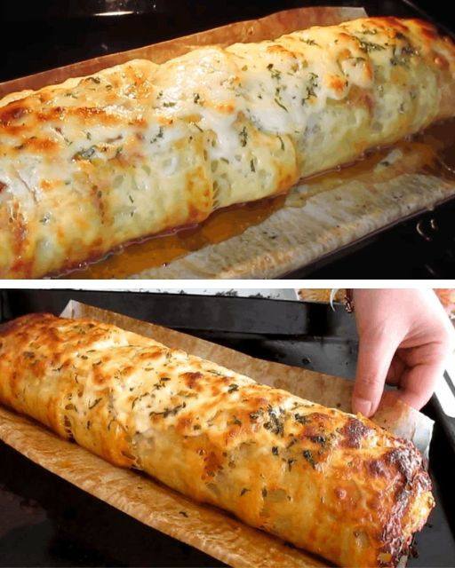 Rollo de queso con carne picada super fácil de preparar