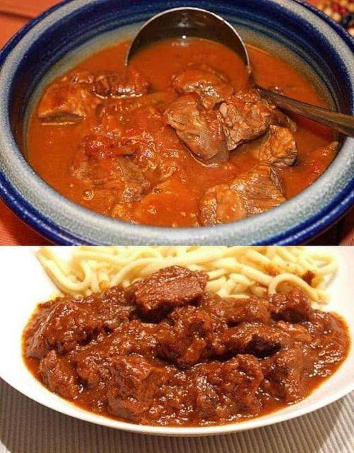 Mhmmmm, crea dipendenza! – Il famoso gulasch della nonna 😊 😍1 cucchiaino di paprika in polvere, dolce, abbondante
