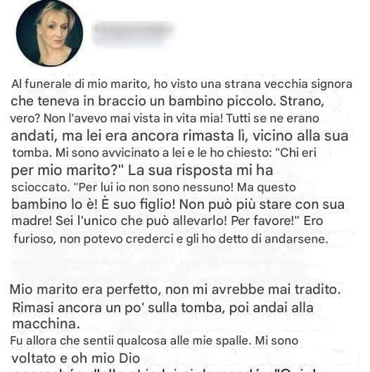 Al funerale del marito, incontra una donna che porta in braccio il suo bambino.…